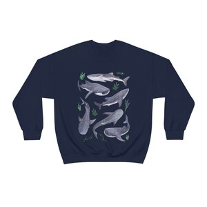 Whale Shark Sweatshirt Whale Shark Sweater Beach Sweatshirt Beachy Sweatshirt Marine Sweatshirt Save the Ocean Environmental Sweater image 10