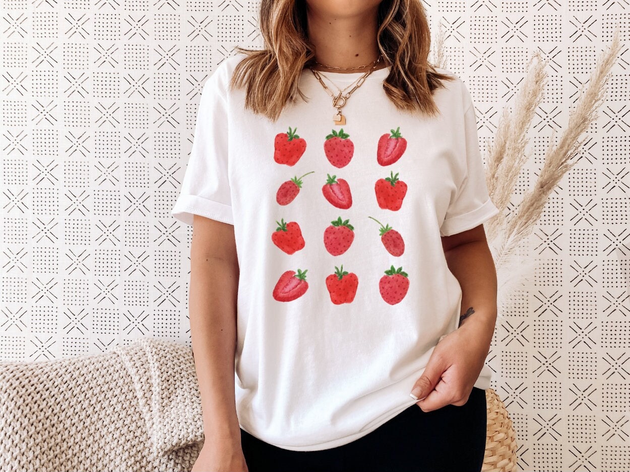 Comfort Colors Strawberry Shirt Strawberry Tshirt Plant Based Fruit Shirt  Cottage Core Shirt Botanical Strawberry Top Vegan Shirt Spring Tee - Etsy | 