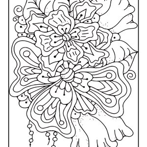 Printable Floral Coloring Pages - Etsy