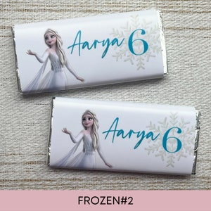 frozen theme party, personalised chocolate bars, party favours, birthday favours, frozen party, personalised frozen, frozen favours