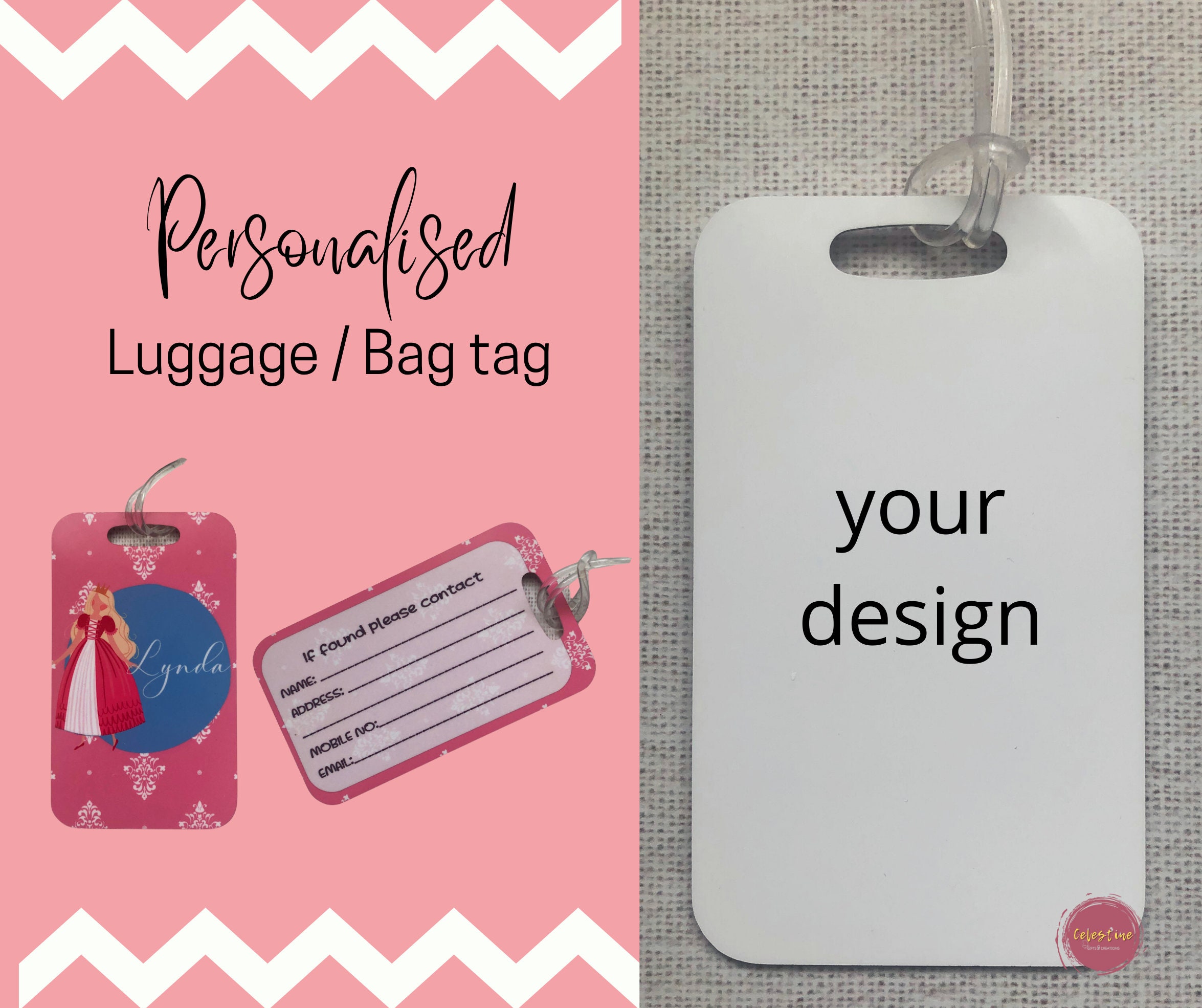 Personalised Luggage Tag Customised 