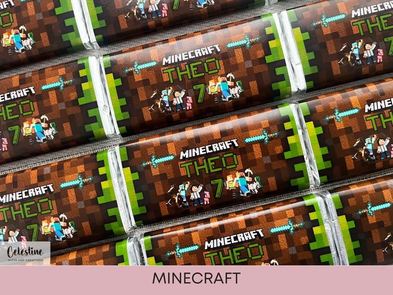 Minecraft Theme Party, Minecraft Birthday, Birthday Favours, Minecraft ...