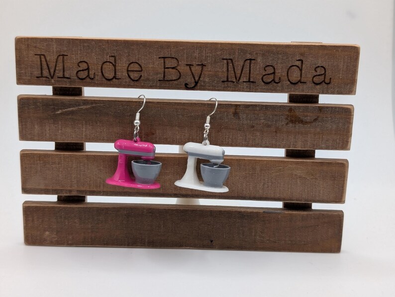 Kitchen Stand Mixer Earrings - Baker Homemaker Chef - Fun Dough and Pastry Jewelry image 8