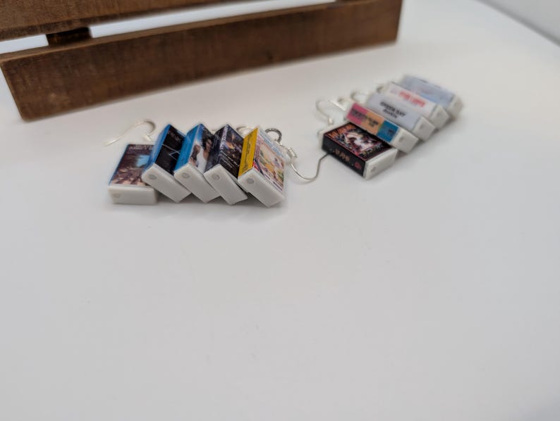 a white table with a couple of pictures on it