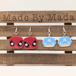 Boucles d&#39;oreilles super-héros - Sans nickel 2 styles disponibles