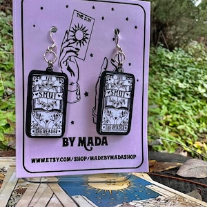 Miniature Tarot Card Earrings - Unique Smut Jewelry for Witches and Book Lovers