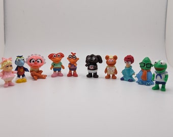Boucles d'oreilles inspirées des Muppets : dessin animé cochon et grenouille des années 80