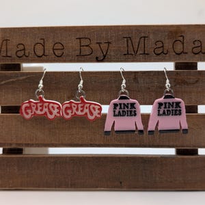 Grease inspired earrings- multiple styles