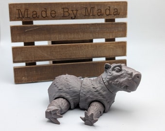 3Dプリントのカピバラのフィジェットトイ：心を落ち着かせる動物デザイン