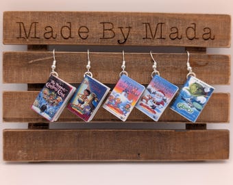 CHRISTMAS VHS nostalgic earrings- limited stock!