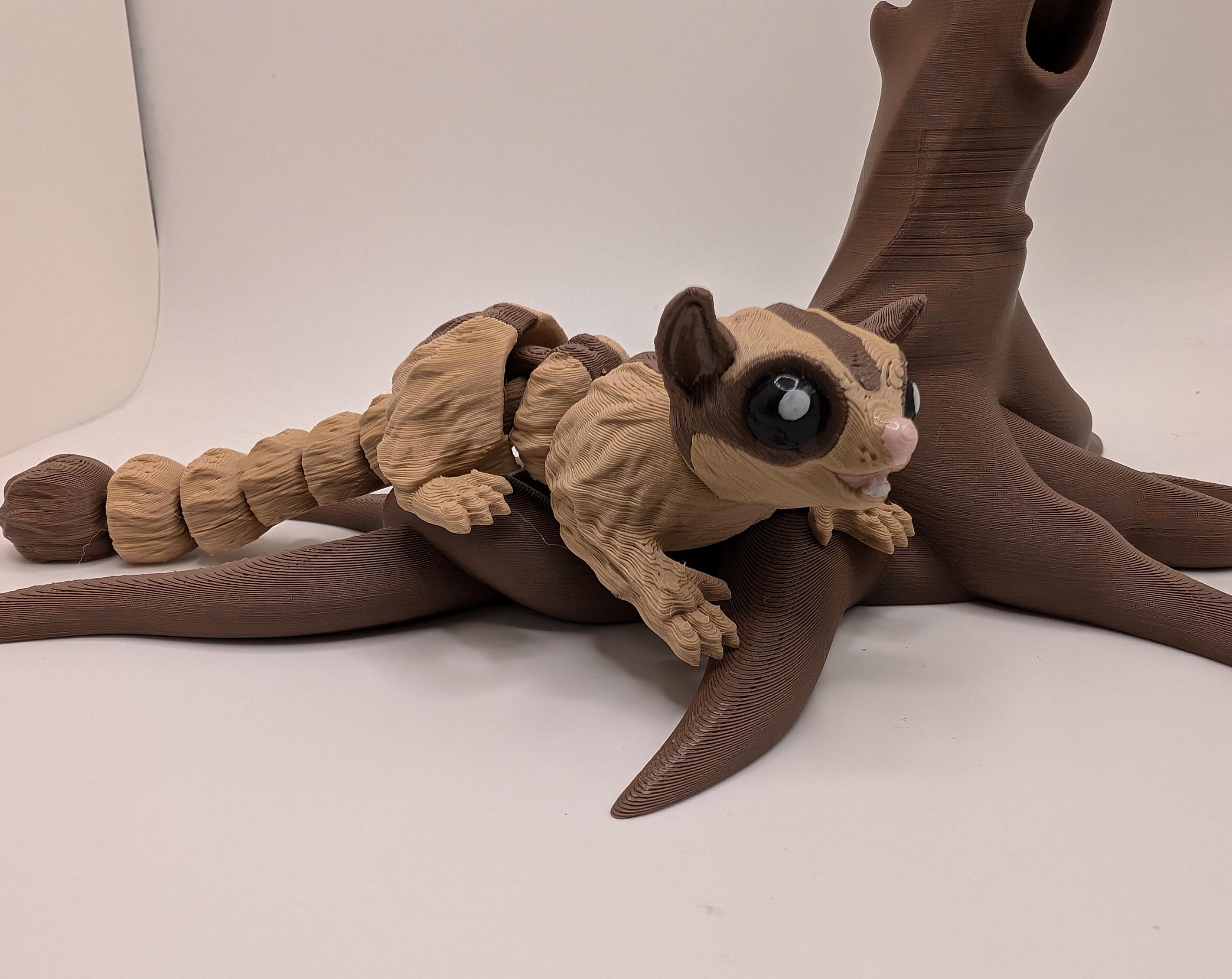 thumbnail image 2 of Articulated Sugar Glider Fidget Toy – Poseable White Gliders 2 of 14