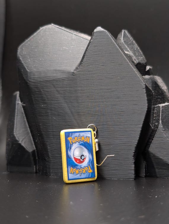 pokemon card earrings Mini Crystal Pokmon Card Earrings