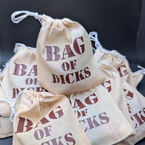 Bolsa de penes - regalo de broma - despedida de soltera - pene diminuto - colores aleatorios
