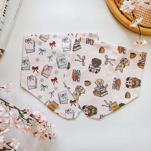 Coquette Books Dog Bandana: Reversible Snap-On Pet Bandana