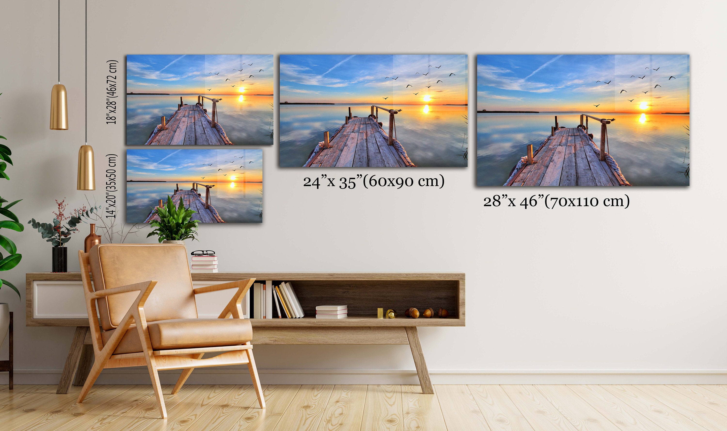 Tempered Glass Wall Art Vetical Dock Landscape Extra Large - Etsy