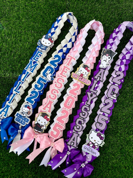 Hello Kitty Graduation Leis / Graduation Gift /Dodgers lei/ Kuromi Lei/  Cut Outs/ Girls Graduation Lei