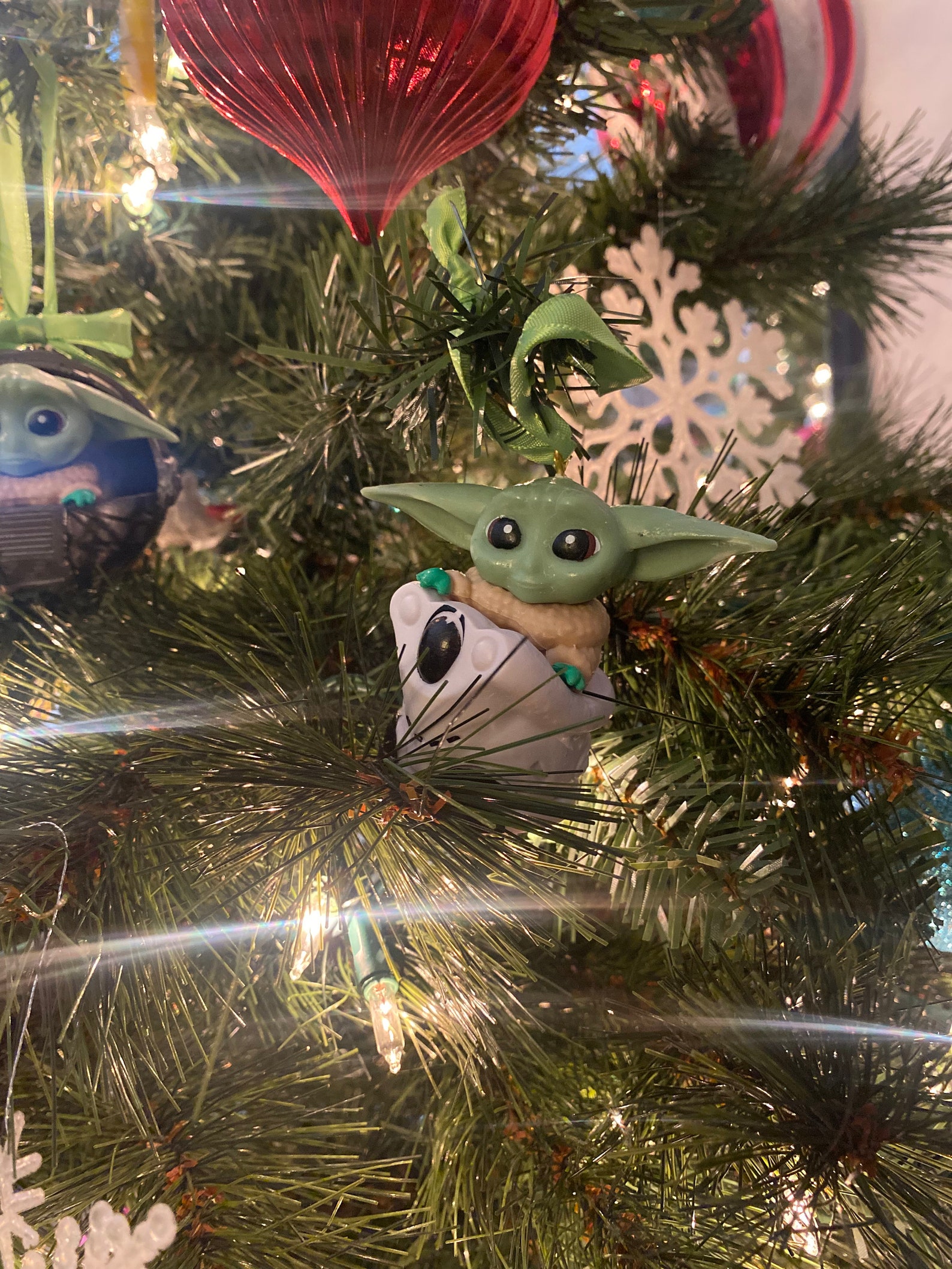Baby Yoda Christmas Ornaments/ Baby Yoda Snow Ornament /baby Etsy