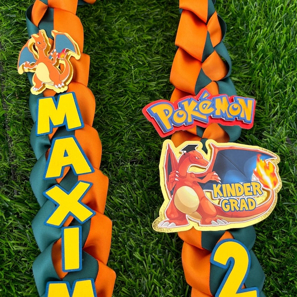 Boys Graduation Lei / Graduation Lei 2026 / Dinosaurs / Pokemon/ Charizard/ Custom lei