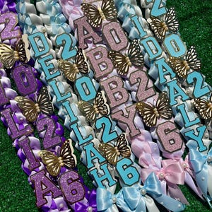 Coquette Graduation Lei/ Graduation Butterfly Lei/ Graduation Gift/ Graduation Lei 2026/ Rose Pink Graduation Lei/Gorls Graduation Lei
