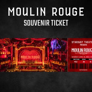 Moulin Rouge Eintrittskarte| Musikalische Andenken | Doppelseitig