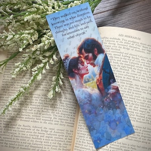 Pride and Prejudice original artwork Bookmark | Beautiful painting Mr. Darcy and Elizabeth