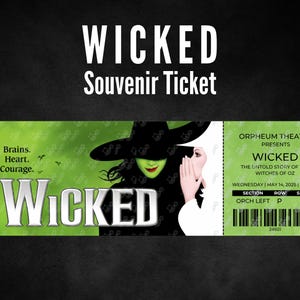 Wicked Souvenir-Karte | Musikalische Andenken | Doppelseitig