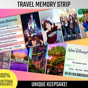Disney Memory Trip Ticket Lesezeichen – doppelseitig einzigartiges magisches Urlaubsandenken Geschenk!