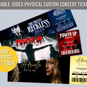 Physisches Ticket Personalisiertes Laminiertes Konzert Event Ticket Souvenir doppelseitiges Andenken Überraschungsgeschenk Jubiläumsgeschenk A1
