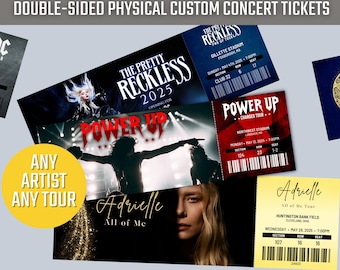物理的なチケット、カスタムパーソナライズラミネートコンサートイベントチケット、お土産、両面記念品、サプライズギフト、記念日ギフト A1
