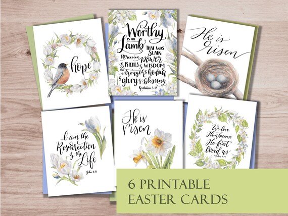 Carte Paques Enfant YLAB 8 Cartes De Pâques Avec Enveloppes Religieux Chrétiens Carte Paques En Francais