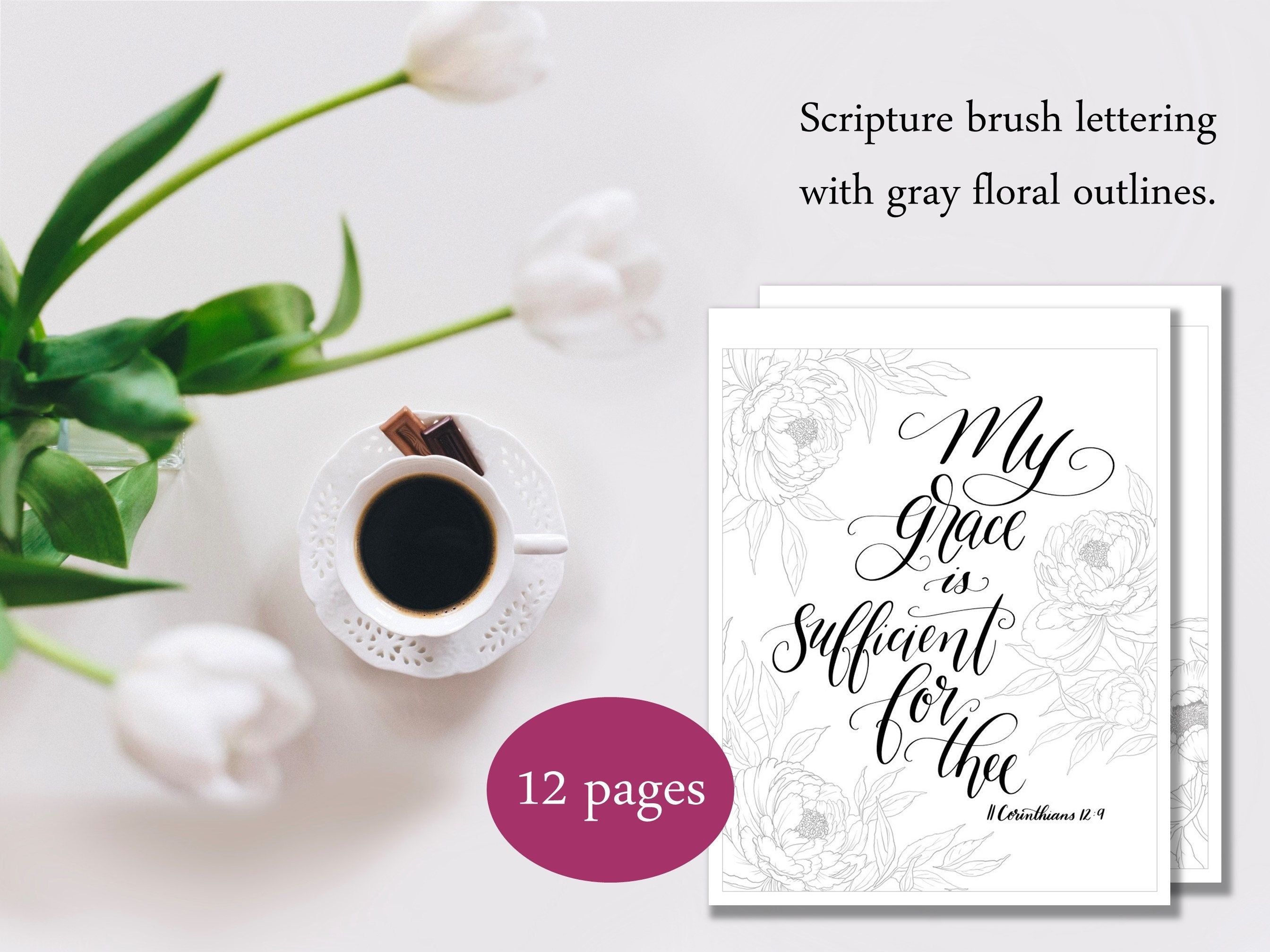 Bible Verse Coloring Pages for Adults Printable Christian - Etsy