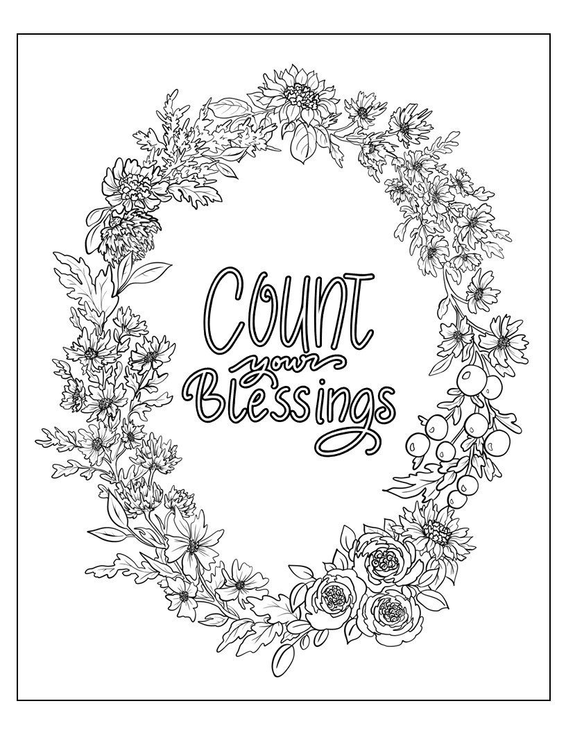 Christian Autumn Coloring Pages