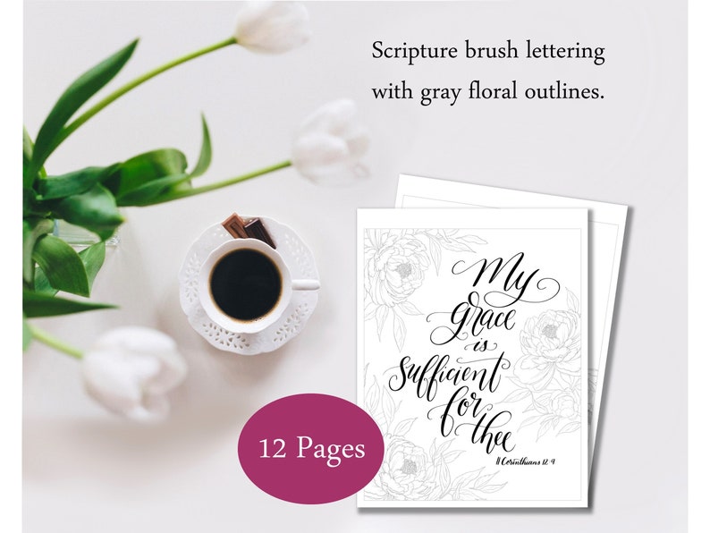 Bible Verse Coloring Pages for Adults, Printable Christian Coloring ...
