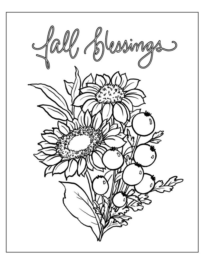 Fall Bible Verse Coloring Page, Christian Adult Coloring Sheets Color