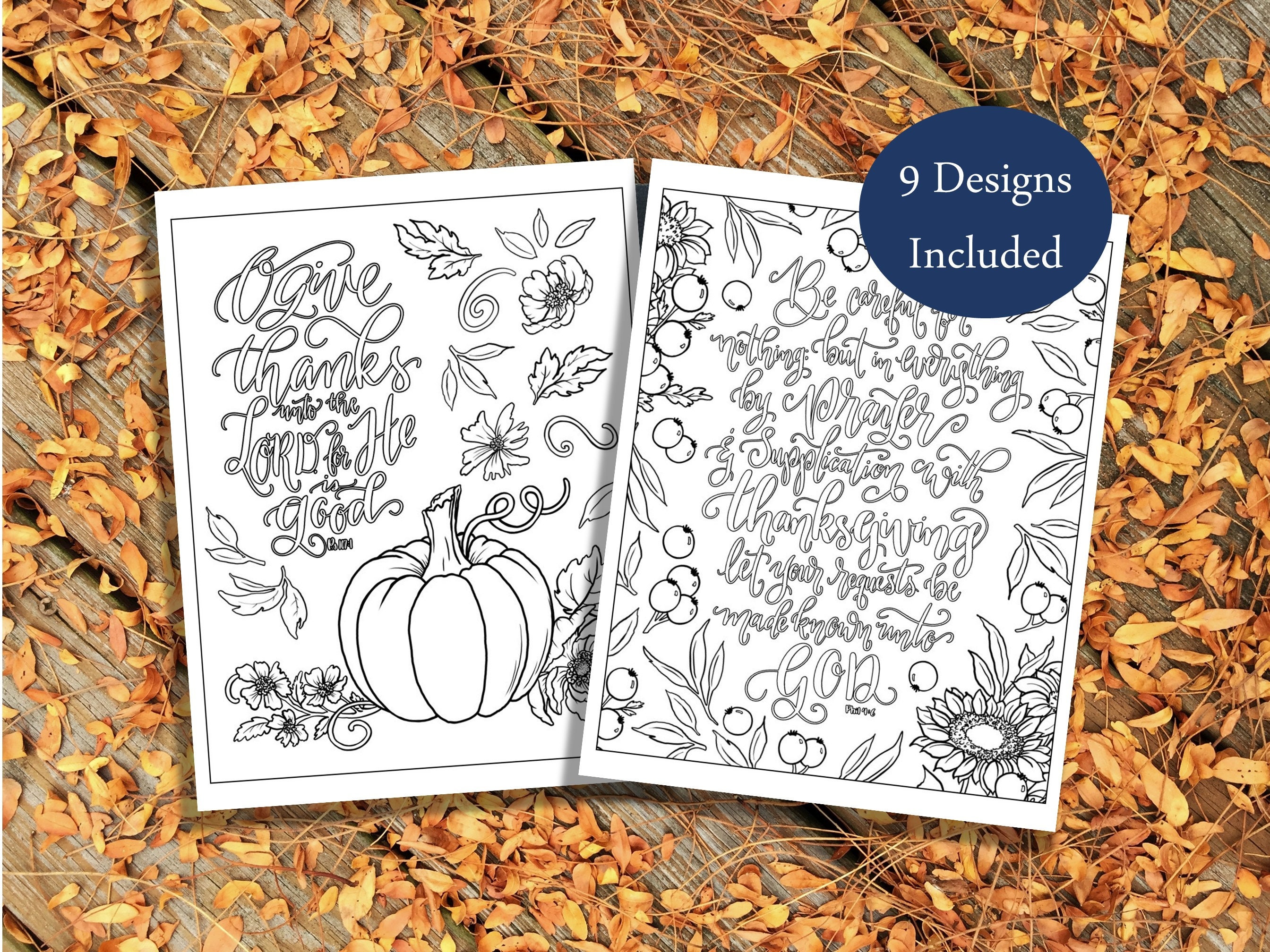 Christian autumn coloring pages