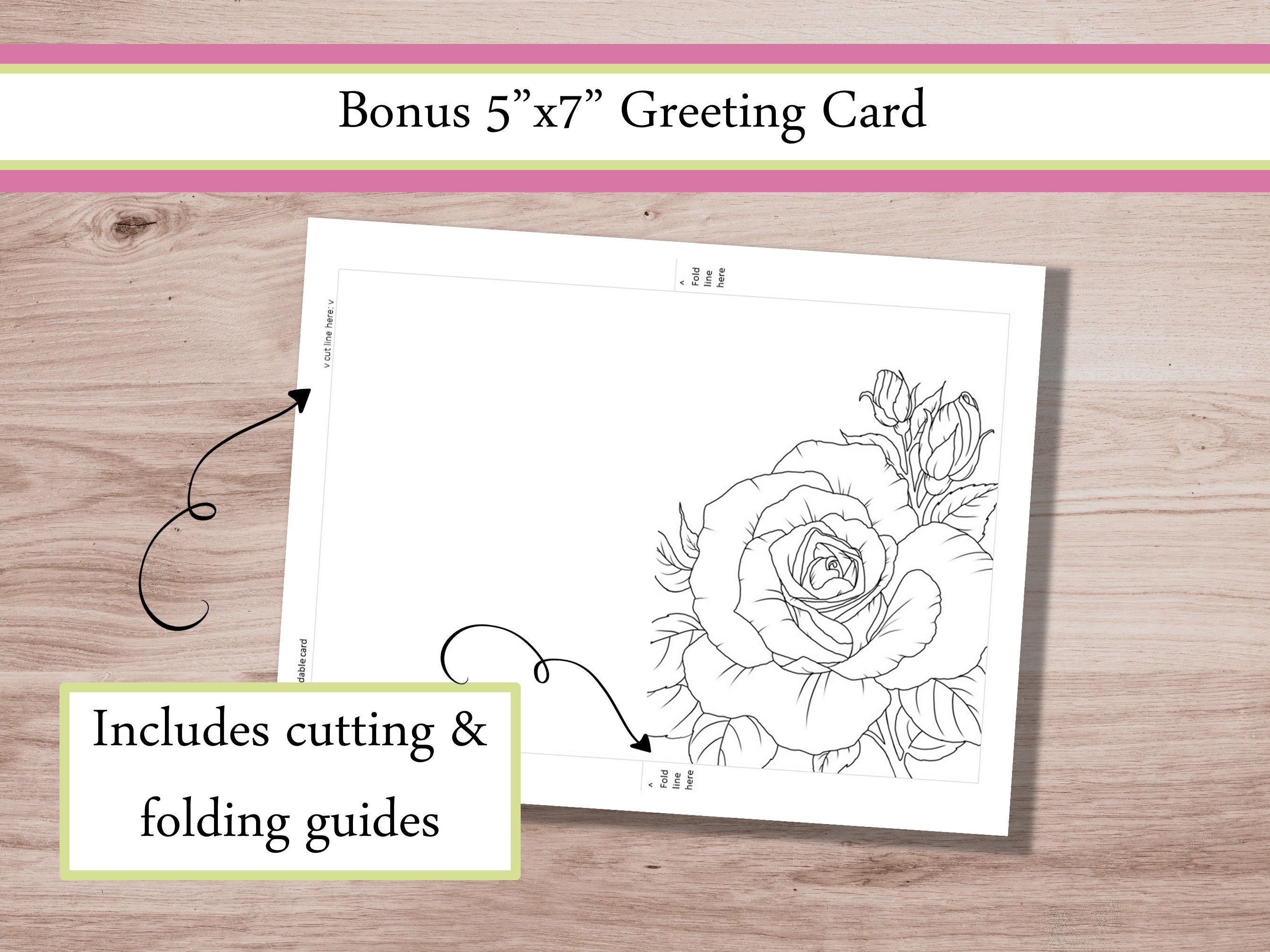 Realistic Rose Coloring Page Printable Rose Outline to Paint DIY ...