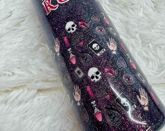 Halloween Glitter Tumbler: Ouija Board Glitter Tumbler