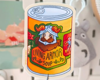 Senshi Living Armor Soup – waterdichte vinylsticker van 3 inch – Delicious in Dungeon
