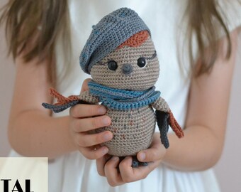 Sparrow toy crochet pattern - Amigurumi sparrow pattern - Sparrow nursery decor - Sparrow summer decor - LaCigogne design