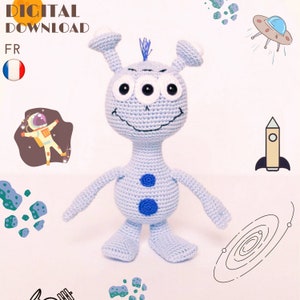 Extraterrestre patron d'un amigurumi au crochet en français - alien amigurumi pattern - Crochet alien toy pattern - LaCigogne design