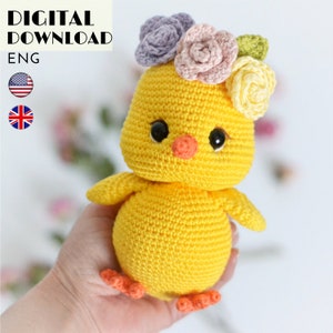 Easter decor : Chick crochet pattern - Amigurumi chick pattern - Chick nursery decor - Chick Easter gift - LaCigogne design - ENGLISH only