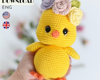 Easter decor : Chick crochet pattern - Amigurumi chick pattern - Chick nursery decor - Chick Easter gift - LaCigogne design - ENGLISH only