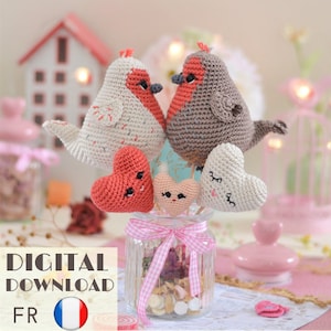 Rouges-Gorges Patron d’un amigurumi au crochet en français - Amigurumi birds  - Mother's Day gift ideas - crochet pattern - LaCigogne design
