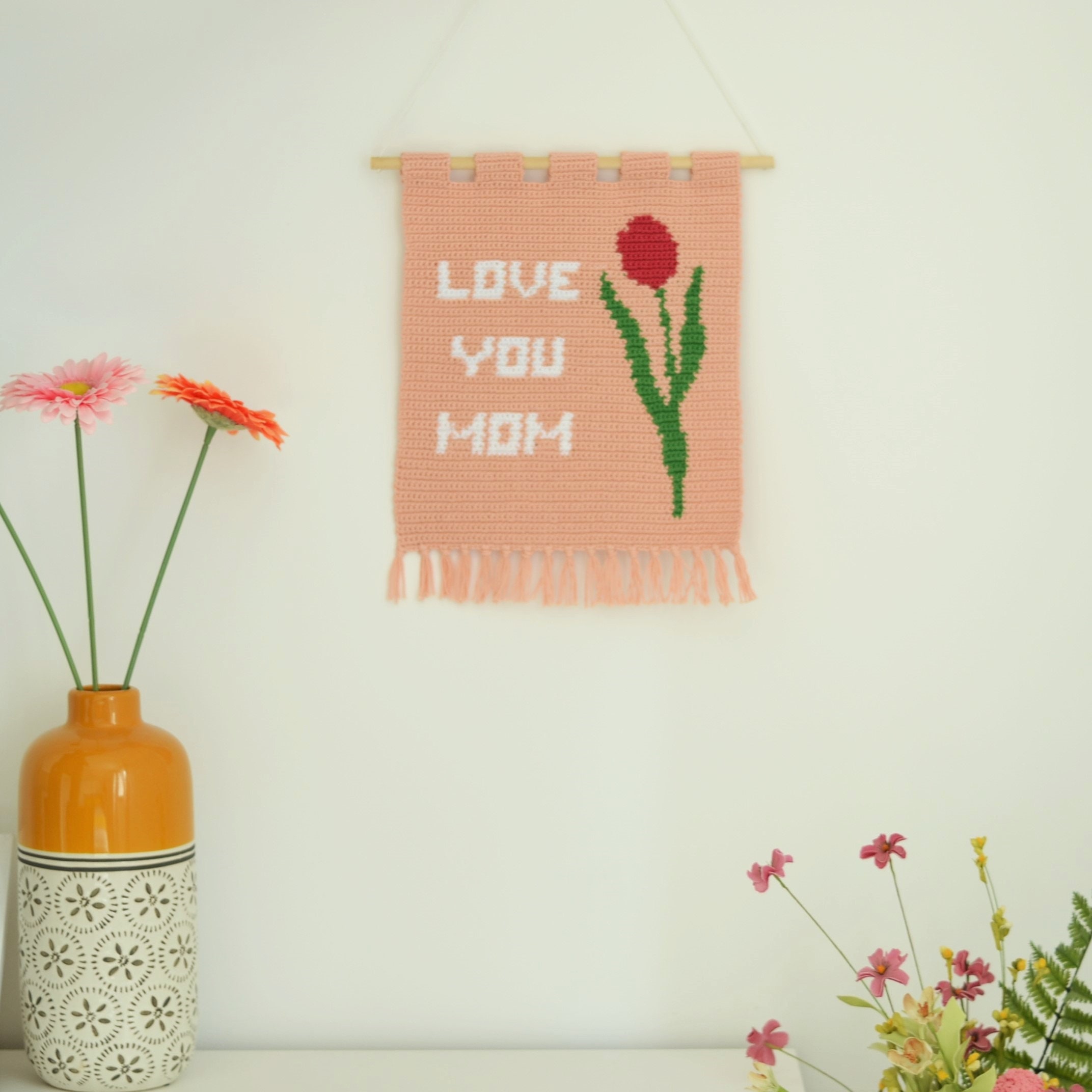 Décoration Murale Love You Mom - Cadeau de Fête Des Mères Pour Maman Lacigogne Design