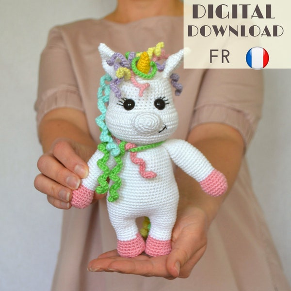 Licorne Tutoriel d’un amigurumi au crochet en français - Unicorn crochet pattern - Amigurumi toy - Easter gift idea - LaCigogne design