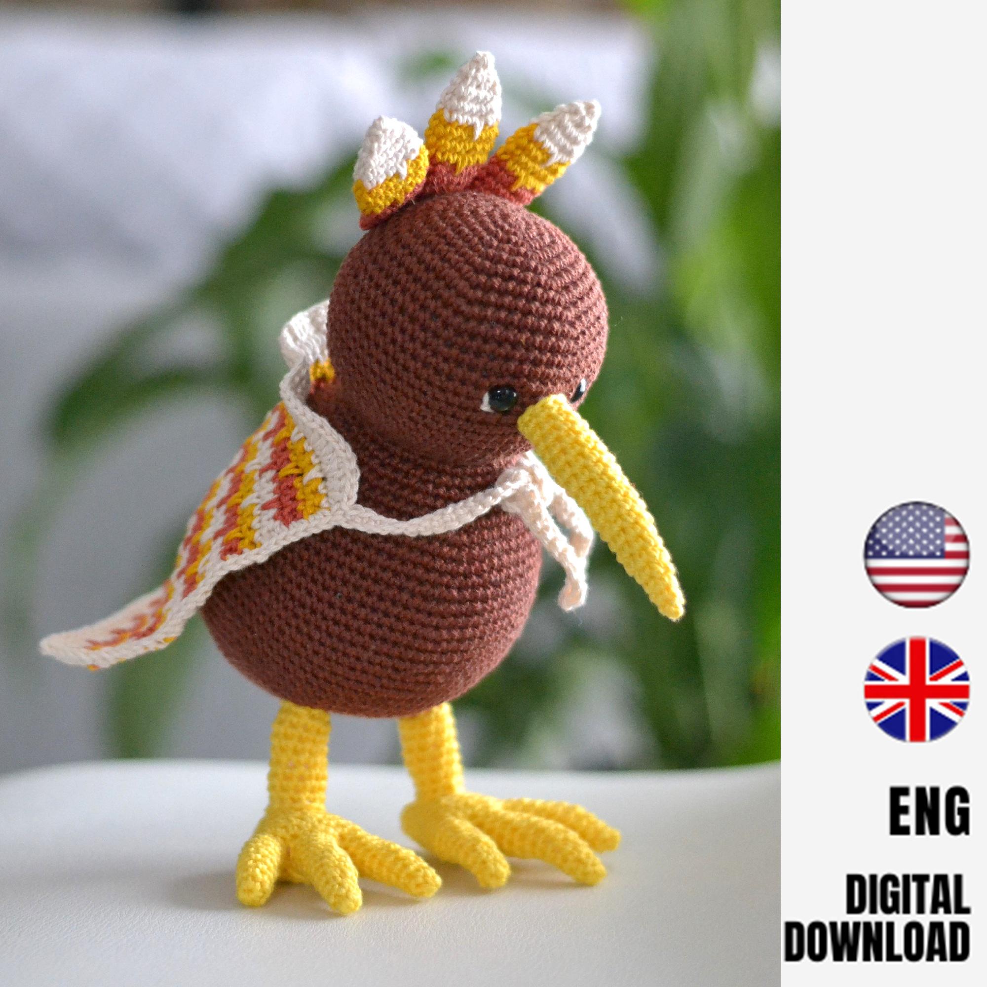 Iwi Bird Pattern Kiwi Bird Crochet Pattern - Amigurumi Toy Pattern - New Zealand Animal ...