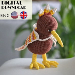 Kiwi bird crochet pattern - Amigurumi Kiwi pattern - New Zealand kiwi bird - Nursery decor - LaCigogne design - ENGLISH pattern