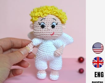 Christmas decoration : Angel crochet pattern - Amigurumi doll - Stocking filler - LaCigogne design - ENGLISH PDF