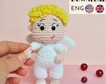 Easter decoration : Angel crochet pattern - Amigurumi angel doll pattern - Easter pattern - LaCigogne design - ENGLISH pattern
