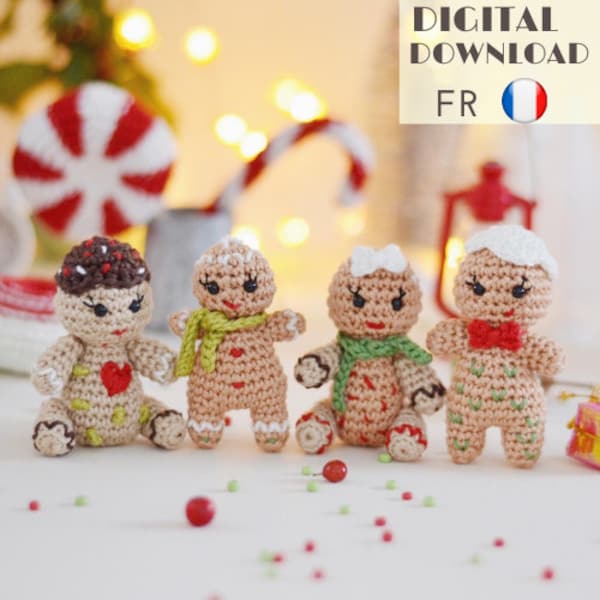 Décoration de Noël : patron Mini bonhomme pain d’épice - Poupée  bonhomme pain d’épice amigurumi - patron en français - LaCigogne design